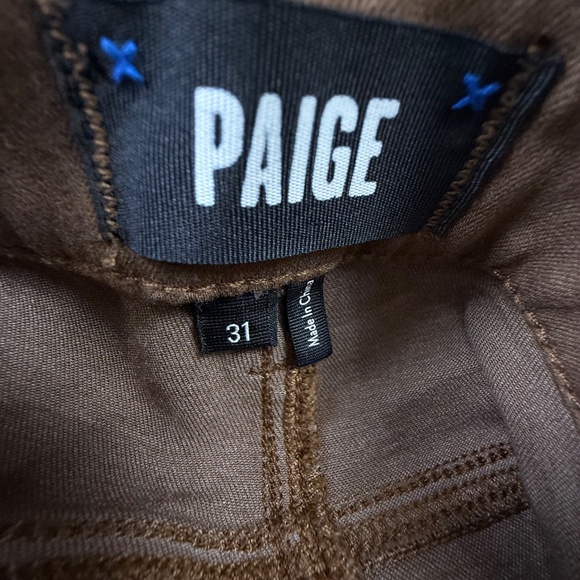 Paige Claudine in Cognac Luxe Coating, Size 31, Fall, Winter, Holiday Flare Jean - Picture 7 of 16